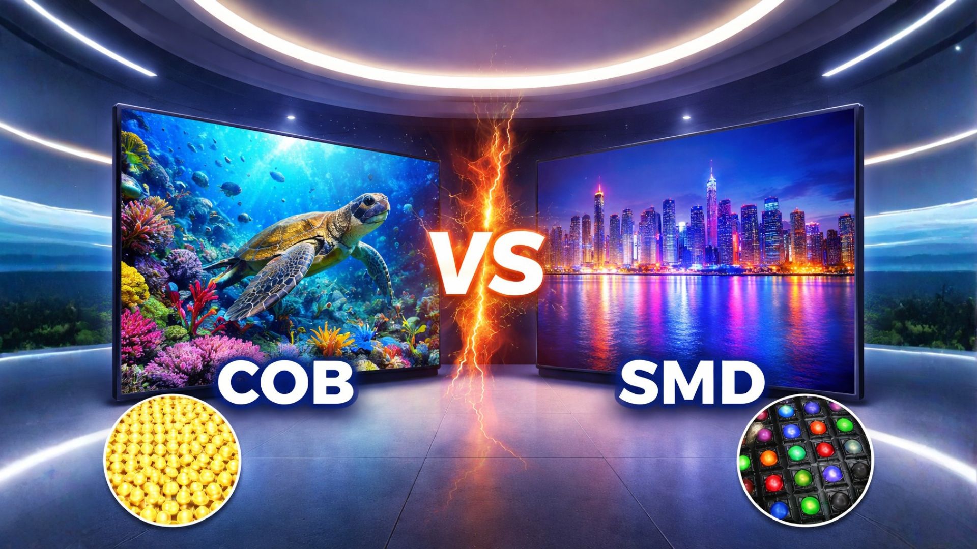 COB vs SMD Indoor LED Screen UAE : Which Technology Should You Choose?