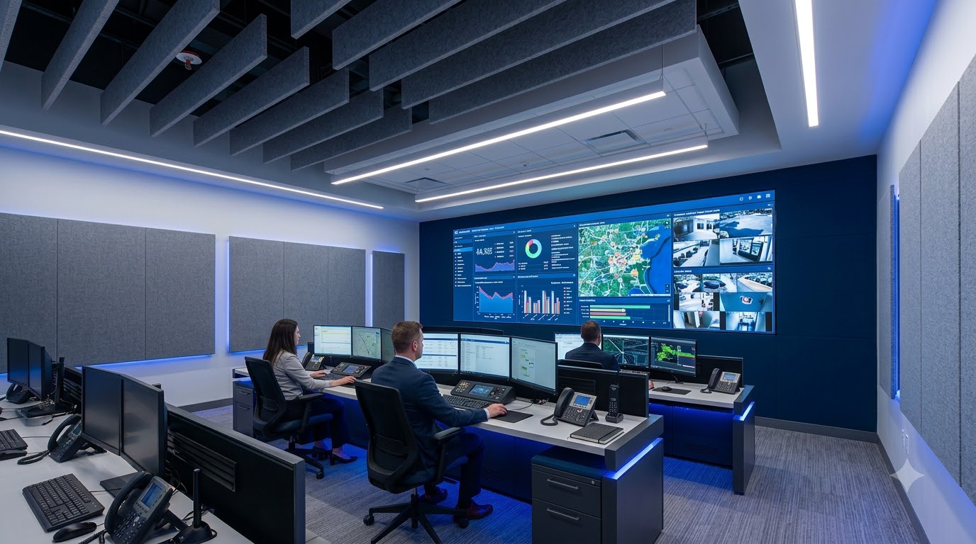 command center - lighting, acoustics, cob displays explained