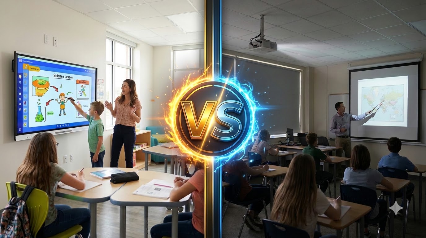 interactive panel or projectors best for uae classroom